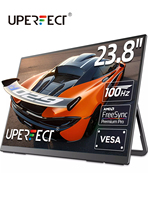 UPERFECT 23.8” 100Hz FreeSync Portable Computer Display 1080P USB-C HDMI Large Work Home Gaming External Monitor for Laptop PC