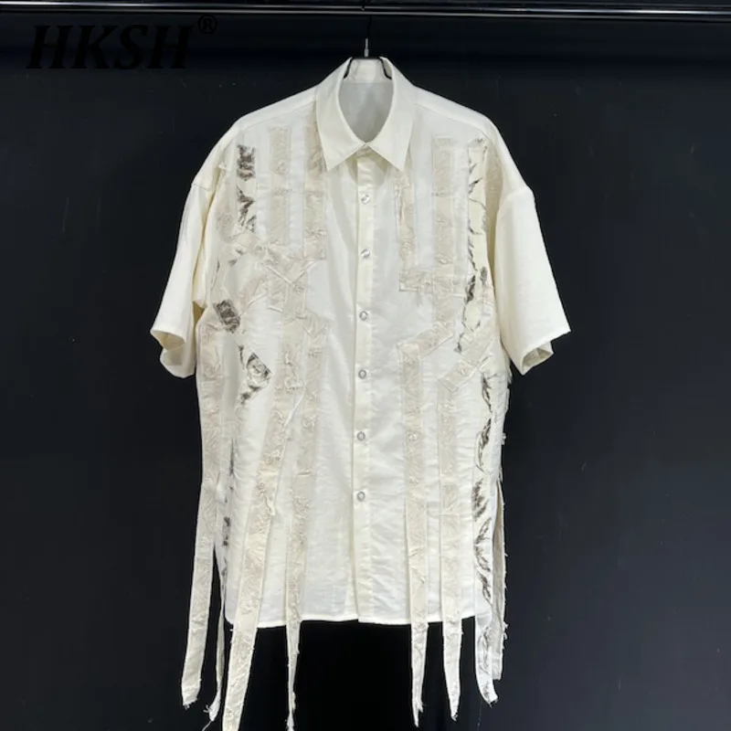 

HKSH Original Sunproof Short Sleeved Shirt Summer New Design High Sense Niche Thin Shirts Men's Tide Chic Punk Loose Top HK1862