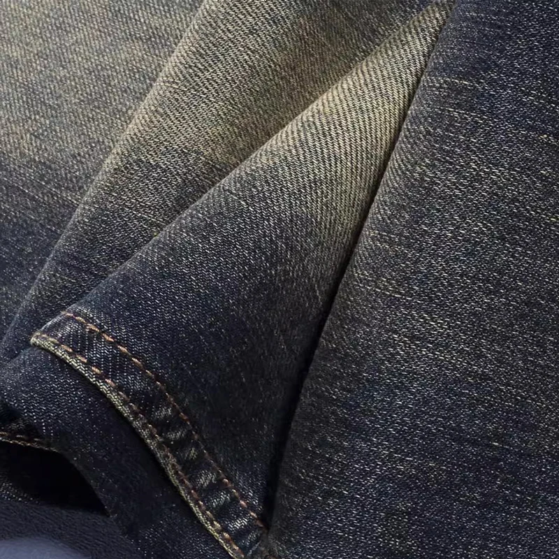 Y2K แฟชั่นดีไซเนอร์กางเกงยีนส์ผู้ชายคุณภาพสูงย้อนยุคล้างสีฟ้ายืดกางเกงยีนส์ผู้ชายสไตล์อิตาเลี่ยนวินเทจ SLIM FIT DENIM กางเกง
