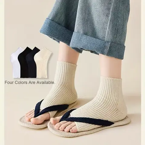 1 Pair Unisex Toeless Socks Summer Thin Toe Socks, Womens Thick Thread Toe Sock, Mens Interesting and Special Flip Flops Sock