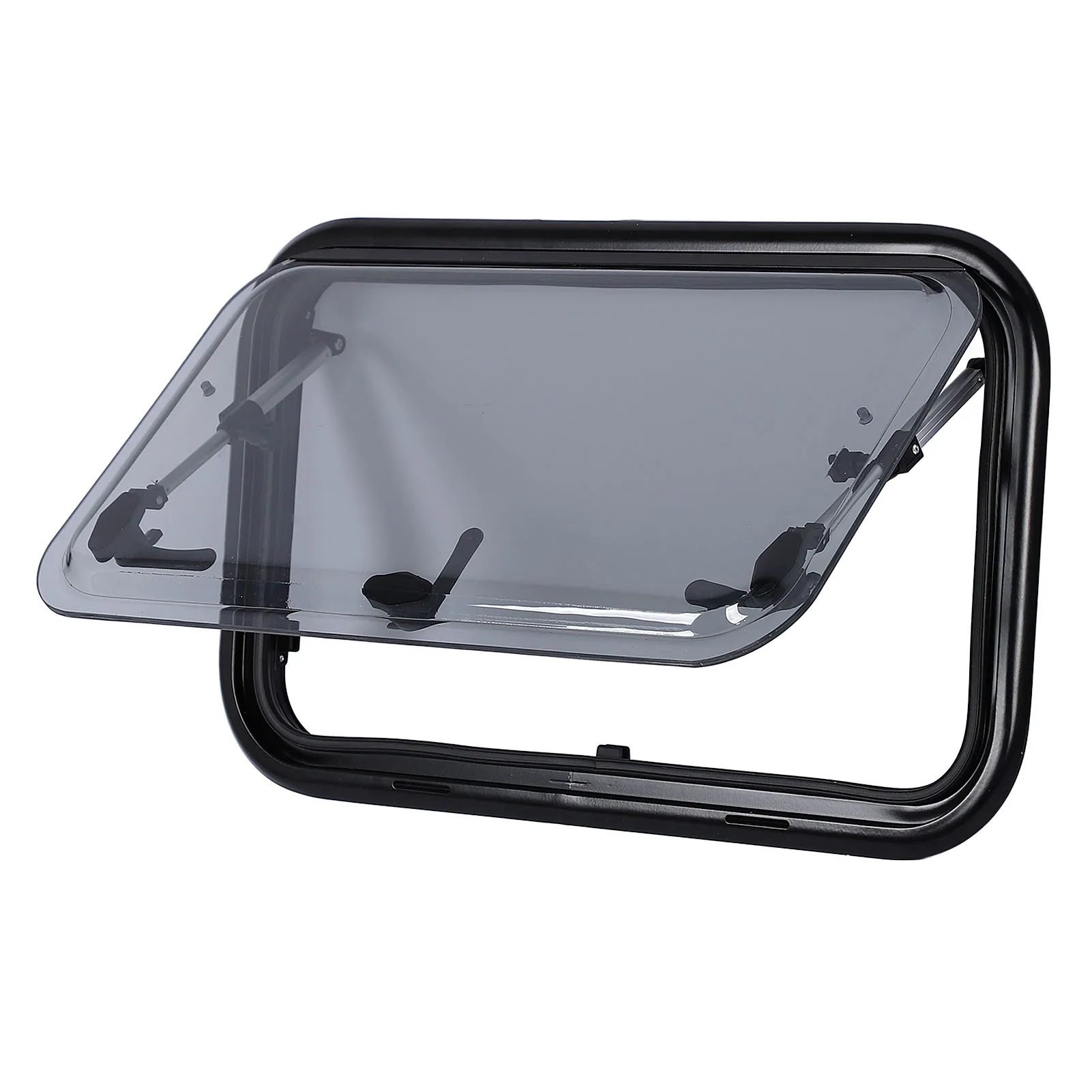 

RV Window Push Out Rounded Corner UV Resistant Double Layer Insulated Aluminum Alloy Rod with Mesh Screen Sunshade