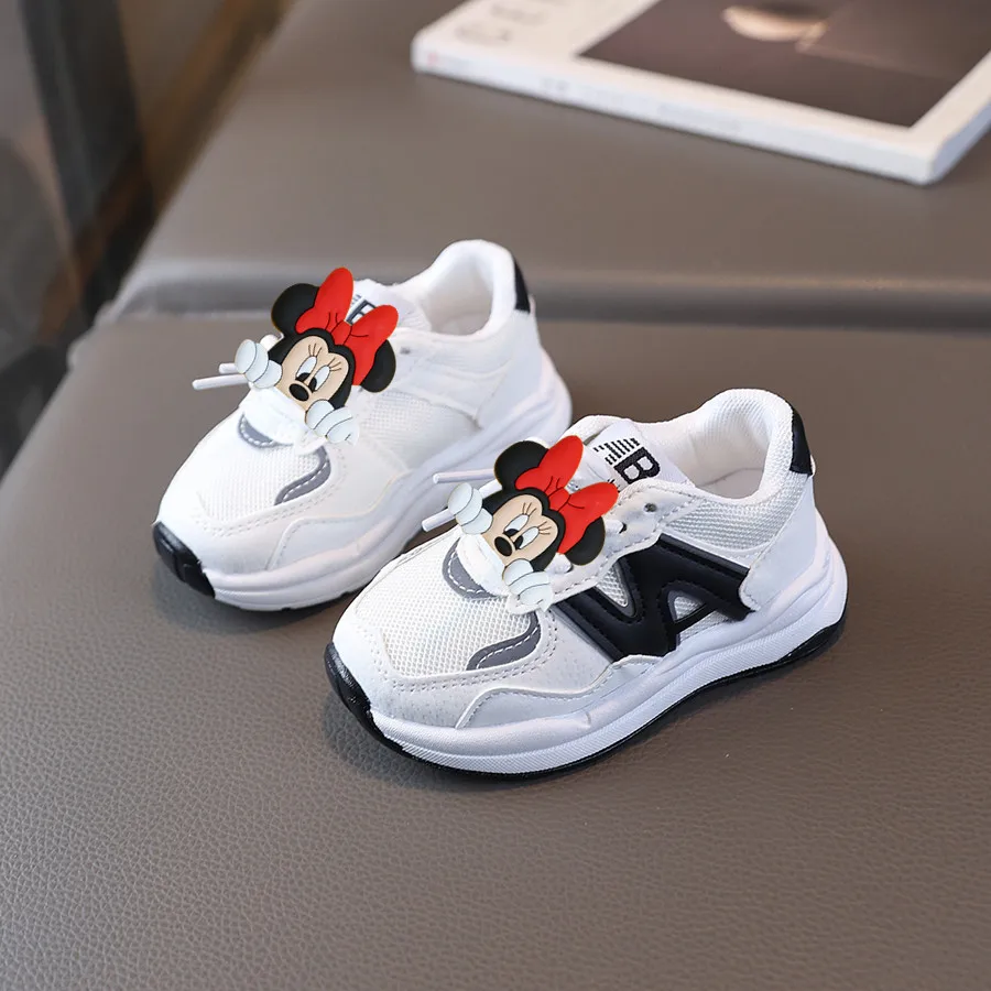 

baby Girls Toddler Shoes mickey mouse Spring and Fall Boys Breathable Mesh Casual Shoes Disney New Kids Sneakers