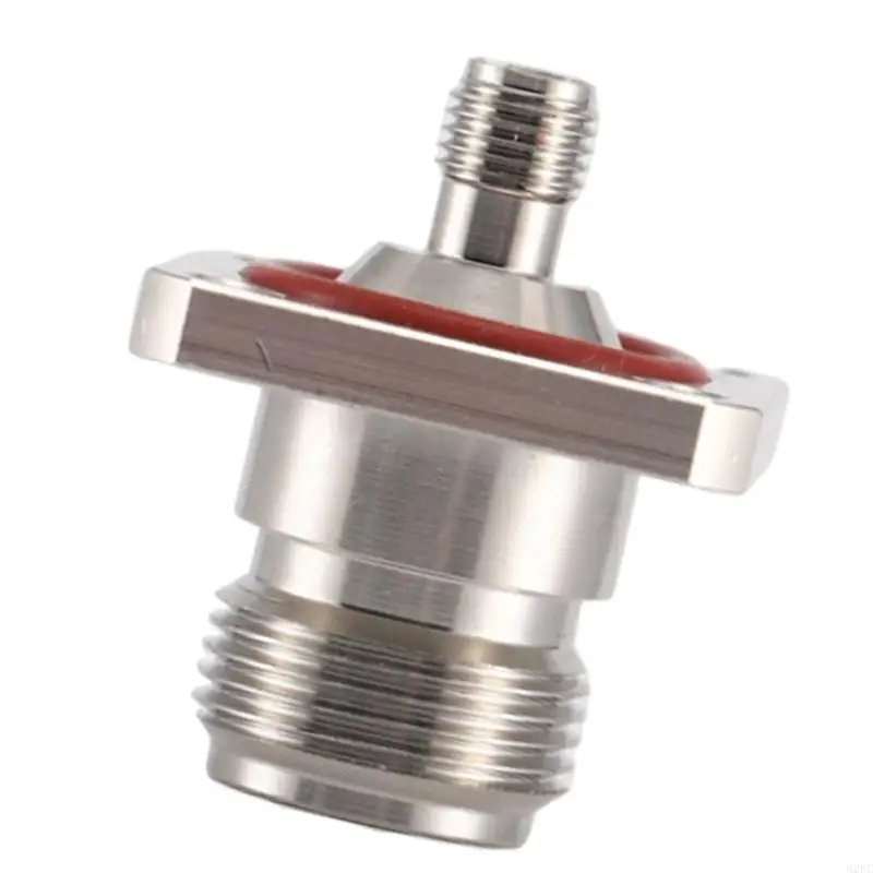 M2EC N Type Female 4 Hole Flanges Panel to SMA Female Straight Adapter Coaxials Solder Connector Chassis Mount Adapter