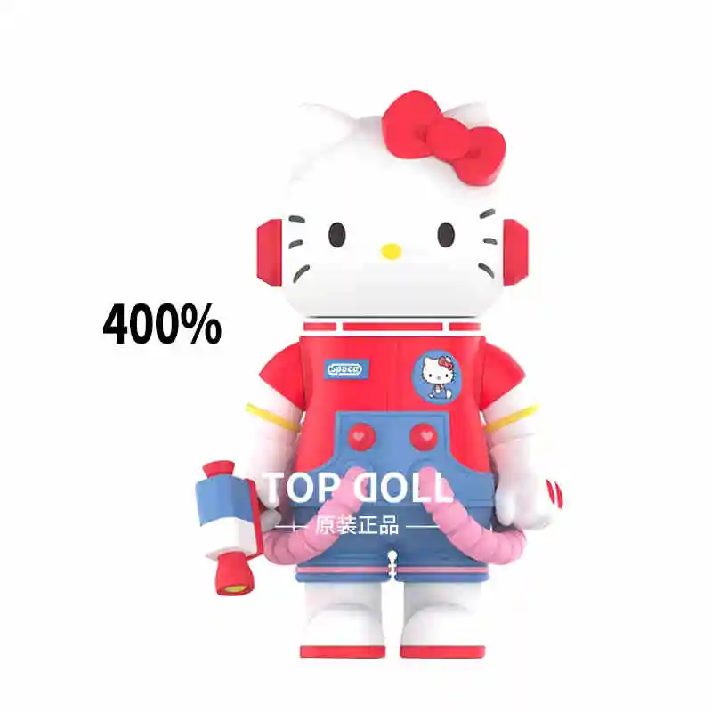 Original Blind Box Space Molly400% Sanrio ครอบครัวอินเทรนด์เล่น Big Baby Mega Collection หุ่นรูปปั้นตุ๊กตาของขวัญ