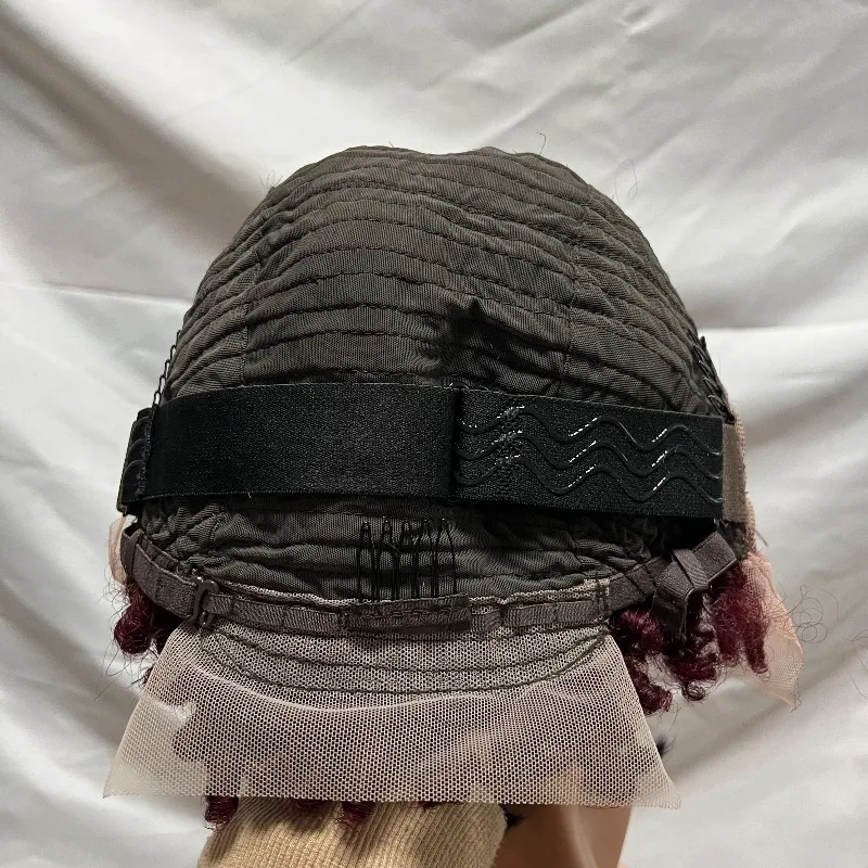 6 Zoll 99J Kurze Lockige 12A Echthaar 13x4 Lace Frontal Perücke, Kinky Curly Glueless Perücken für Schwarze Frauen, Alltagsgebrauch – Detail 5