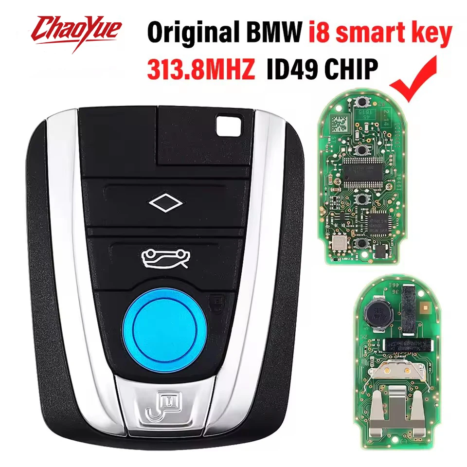 ChaoYue For BMW i3 i8 Car Original Smart Remote Key 314.0/434MHz ID:49CHIP keyless go CAS4 PCF-7953P 4Button FCC:NAG IDGNG3