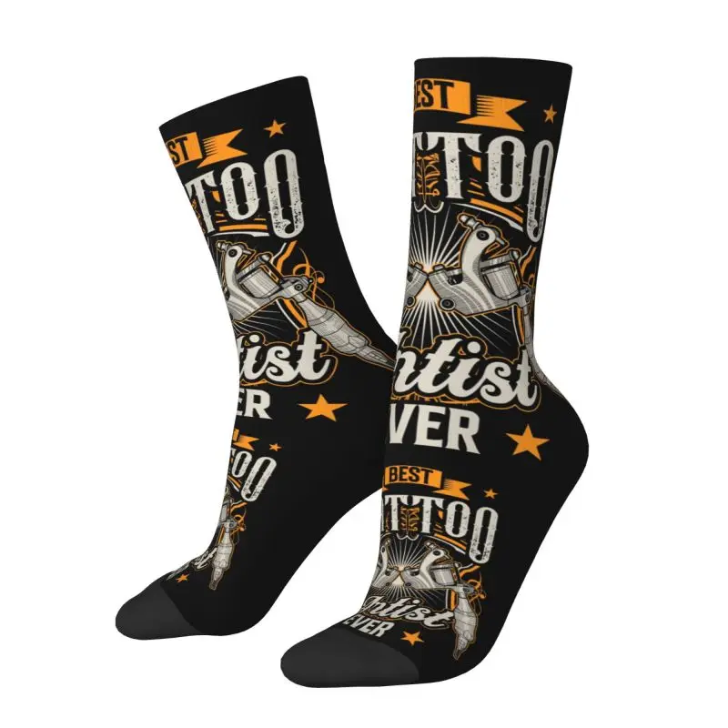 Tattooists Best Tattoo Artist Ever Dress Socks Mens Womens Warm Funny Novelty Tattoo Experts Crew Socks