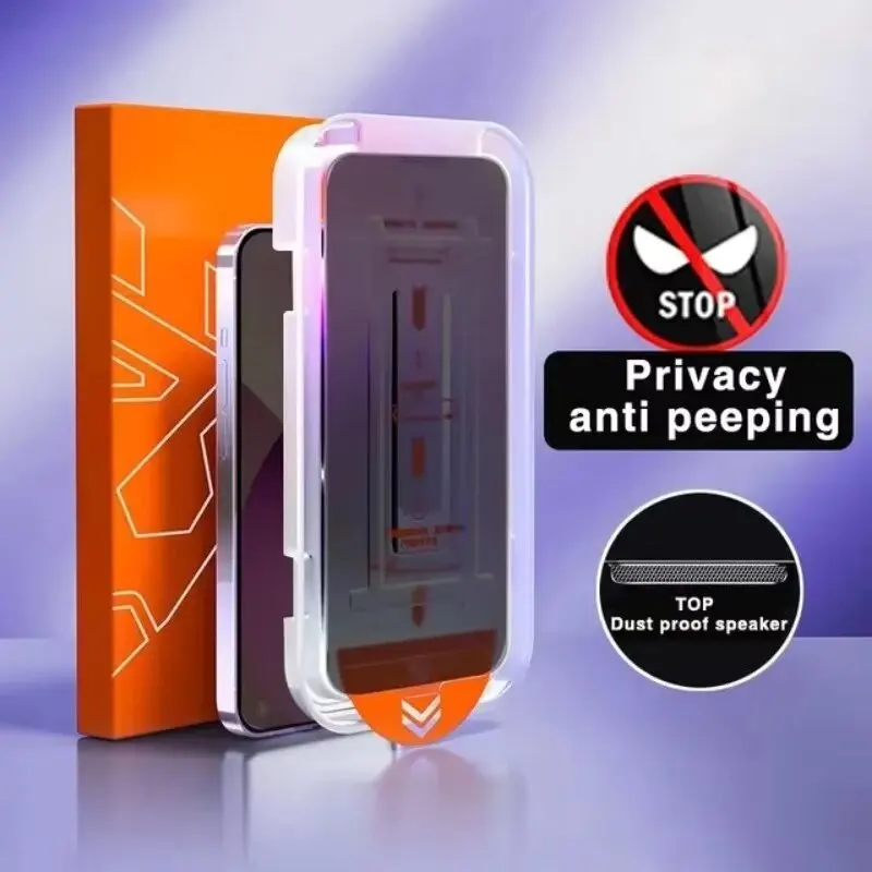 Oleophobic Coating Privacy Screen Protector For iPhone 16 14 15 17 Pro Max Plus Film iPhone 13 12 11 XR 7 8 SE Auto-Dust Removal