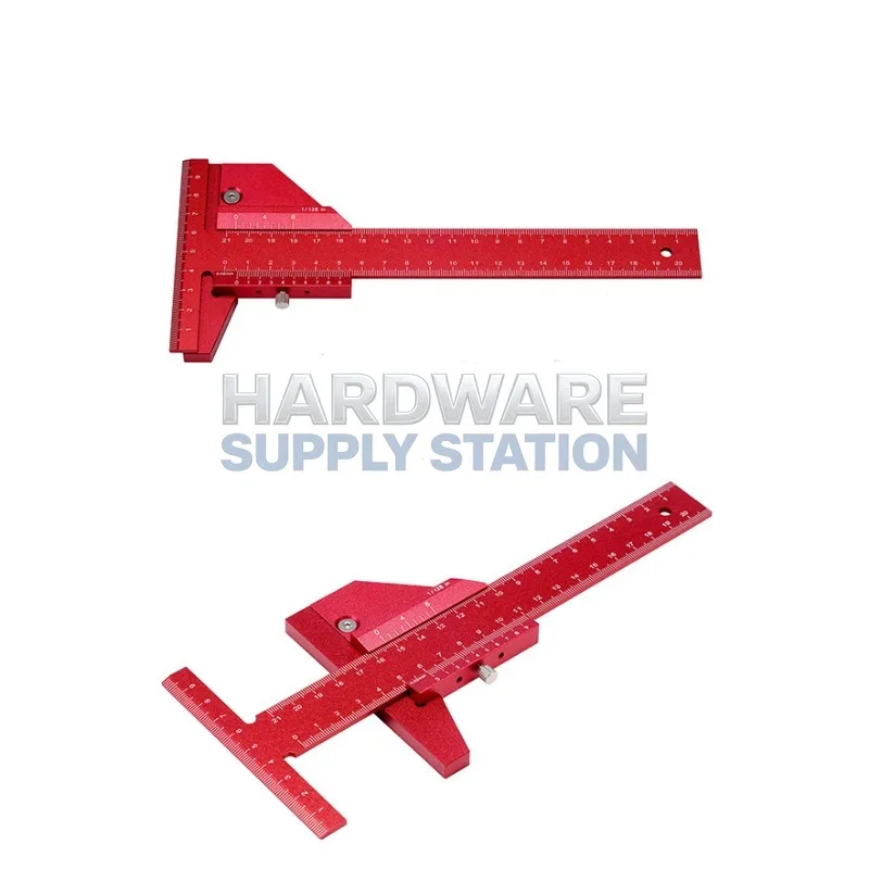 

Многофункциональная разметочная линейка для деревообработки, измерительная линейка из алюминиевого сплава, Т-образная линейка, вспомогательный инструмент, раздвижная измерительная линейка