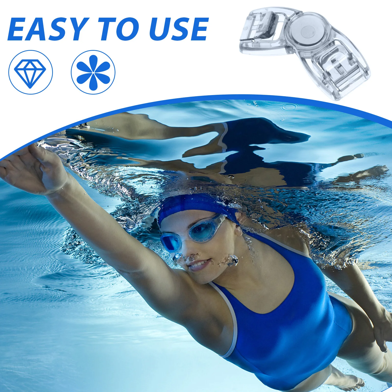 

4pcs Swim Goggles Buckle Clip Sports Belt Fasteners Plastic Strap Lock Retainer Man Adjustable Connector Durable Black Design
