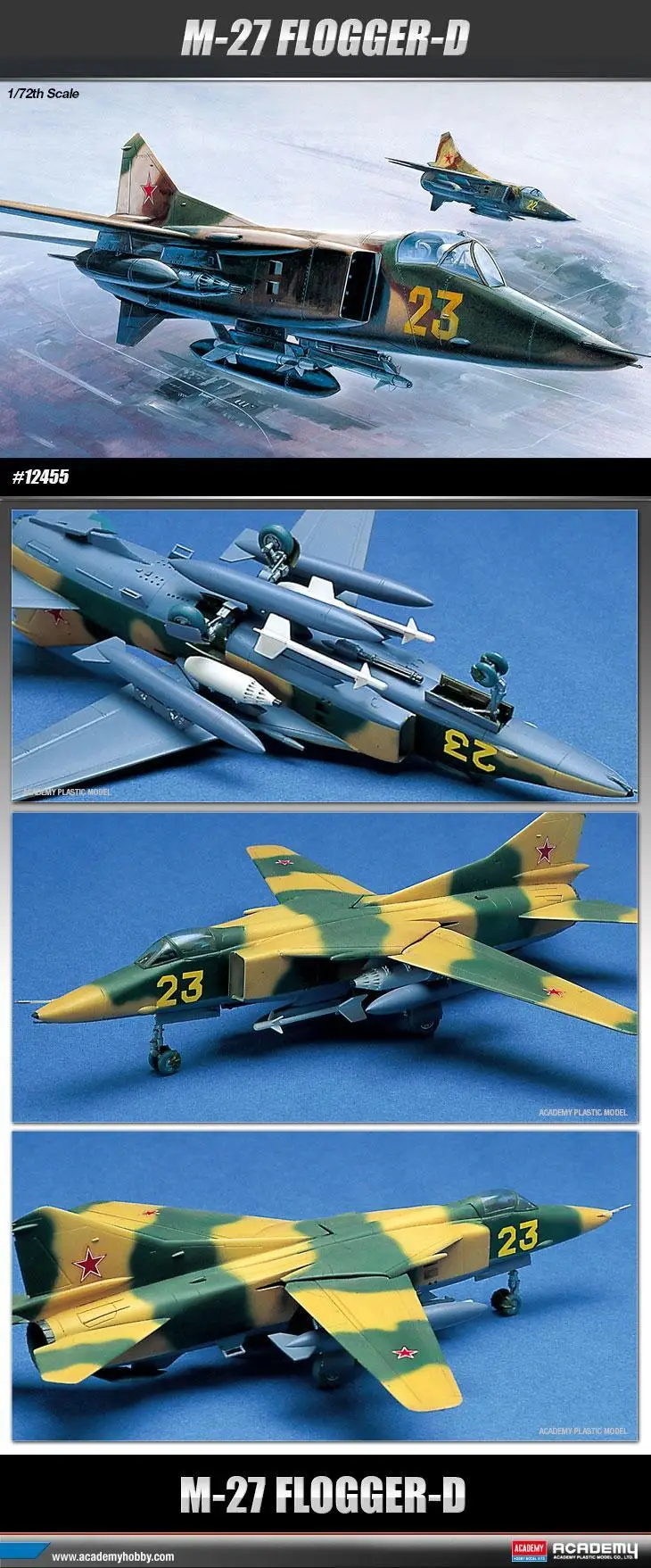 Academy 12455 1/72 MiG-27 Flogger-D (Plastic model)