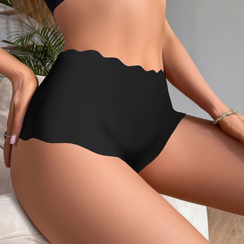 4 Pieces High-Waist Panties for Women Seamless Silk Female Underwear Plus Size Fashion Briefs Sports Soft Women\'s Sexy Lingerie