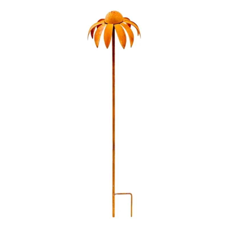 

Vintage Styles Metal Echinacea Garden Ornaments Durability Iron Plant Sculpture for Yard Decoration