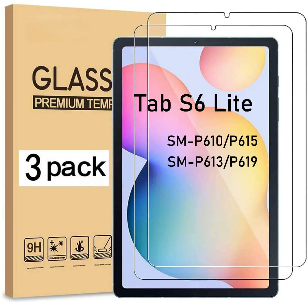 

( 3 Pack ) Tempered Glass For Samsung Galaxy Tab S6 Lite 10.4 2020 2022 SM-P610 SM-P615 SM-P613 SM-P619 Screen Protector Film