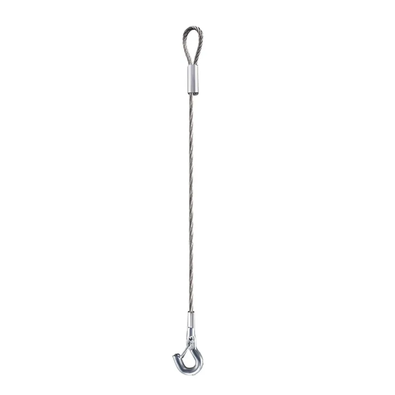 1.5mmX200mm Adjustable Stainless Steel Suspension Wire Rope Sling with Lock Telescopic Fasten Kit Copper Light Hanging