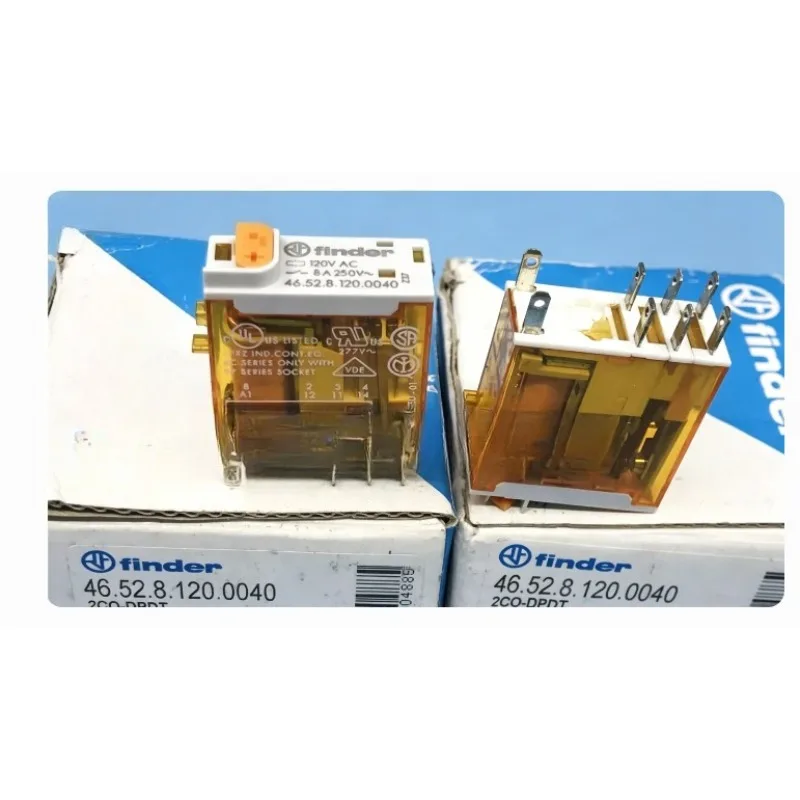 New Original 46.52.8.120 Relay 120VAC 8A DPDT Small Industrial Relay