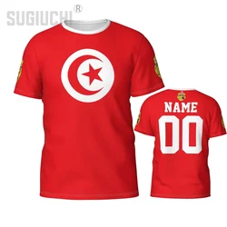 Custom Name Number Emblem Of Tunisia- 3D T-shirts For Men Women Tees jersey team Clothes Soccer Football Fans Gift T shirt