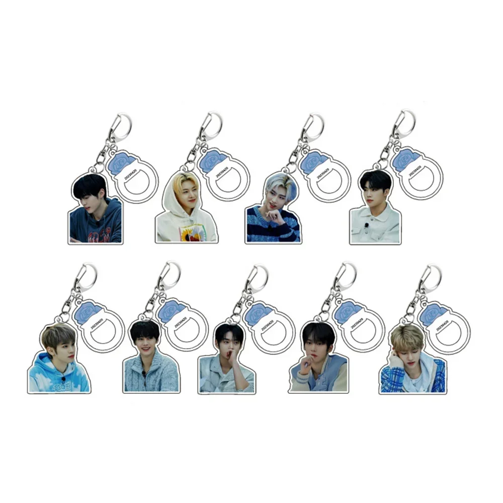 ZB1ZREOBASEONE Cartoon Keyring ZB1 RICKY JIWOONG Cute Bag Pendant Accessories ZHANGHAO HANBIN GunWook  Fans Collection Gifts