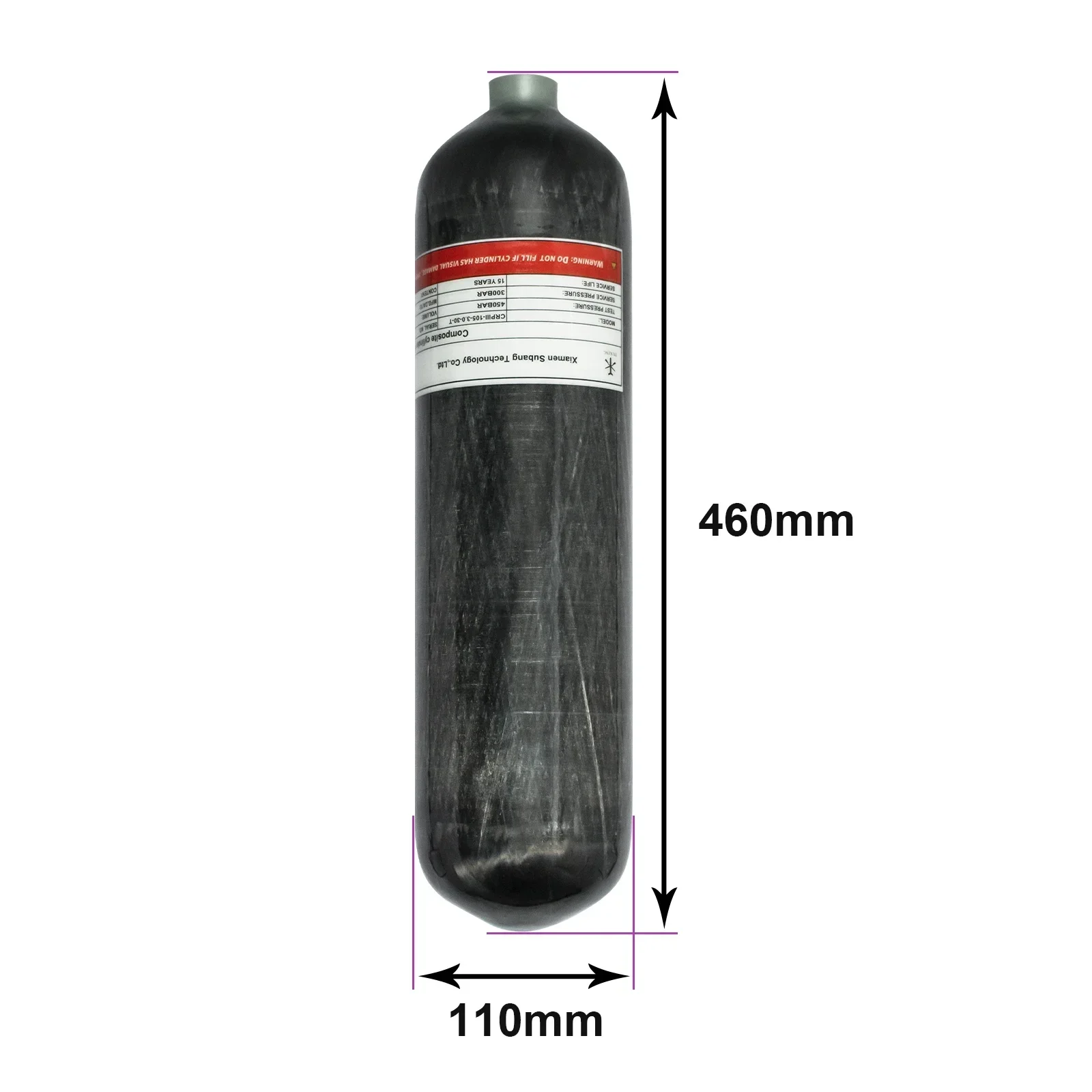 TUXING 4500Psi 3L Carbon Fiber Cylinder 300Bar High Pressure Tank with Filling Station HPA Diving Charging Station M18*1.5