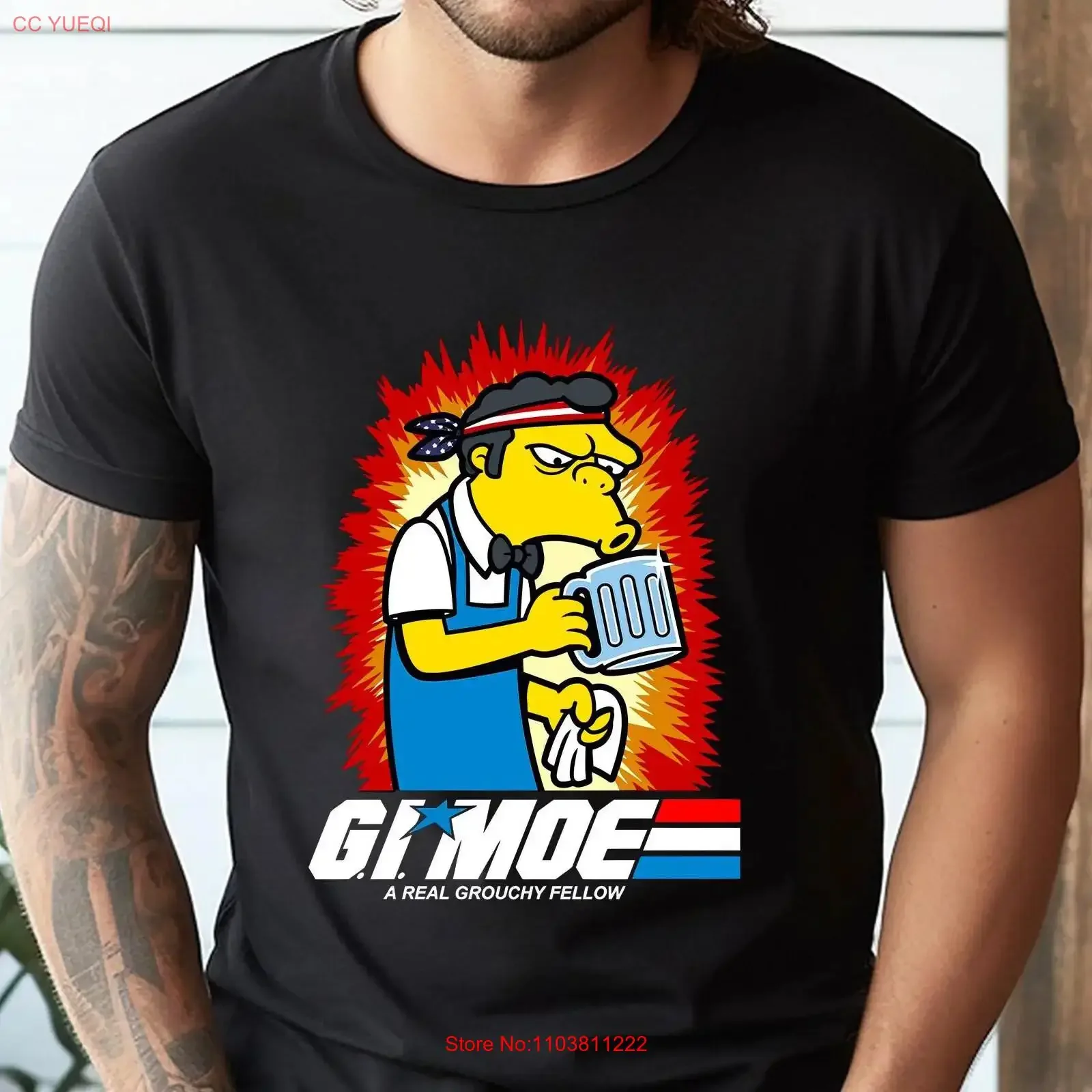 Camiseta G I Moe A Real Grouchy Fellow Moes Tavern, Sudadera, Bolso Tote 244568, Estilo Vintage, Lavado, Transpirable, Cómodo, Suave, Informal