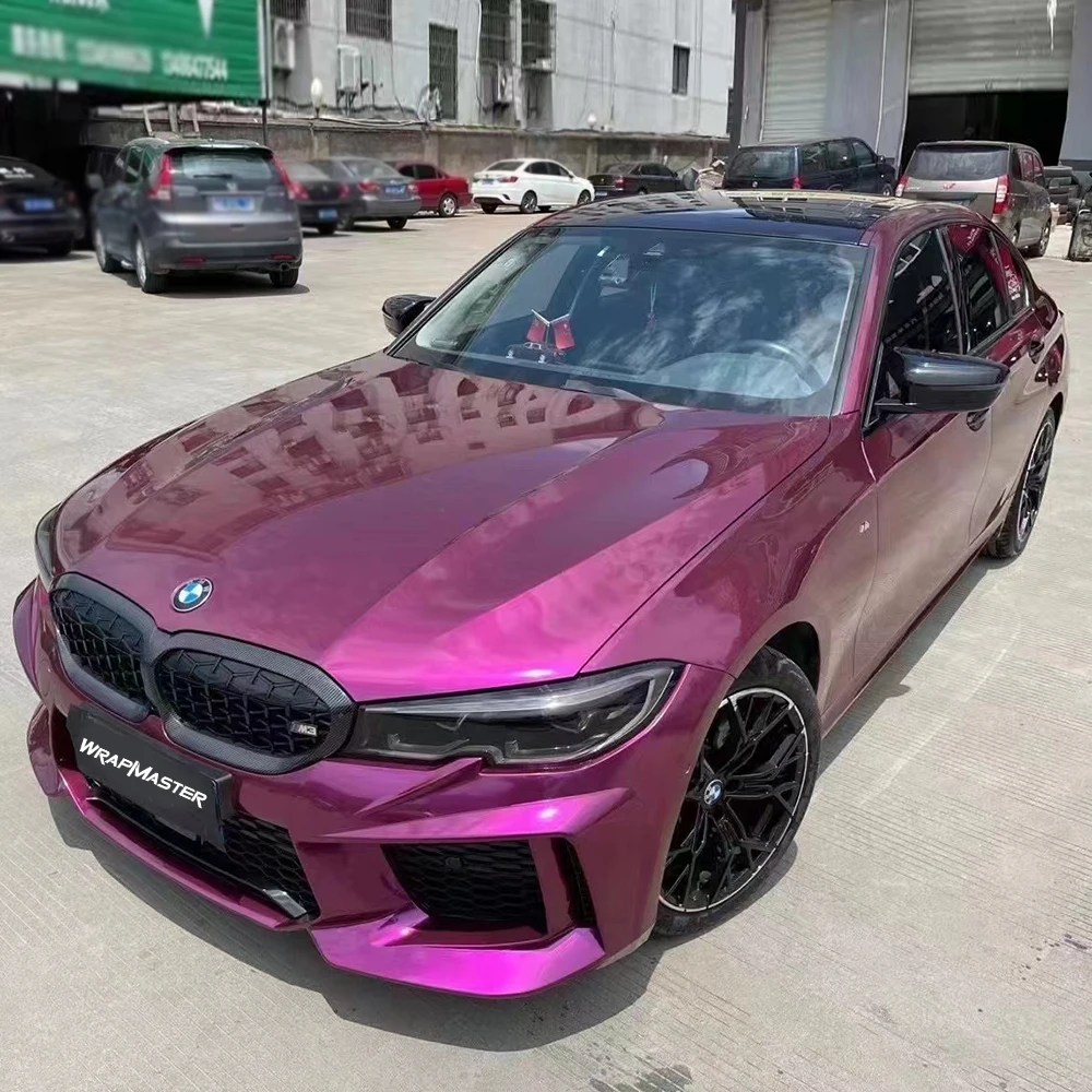 PET Metallic Pearl Purple  Glossy Metallic Vinyl Car Wrap best car paint protection coating flim