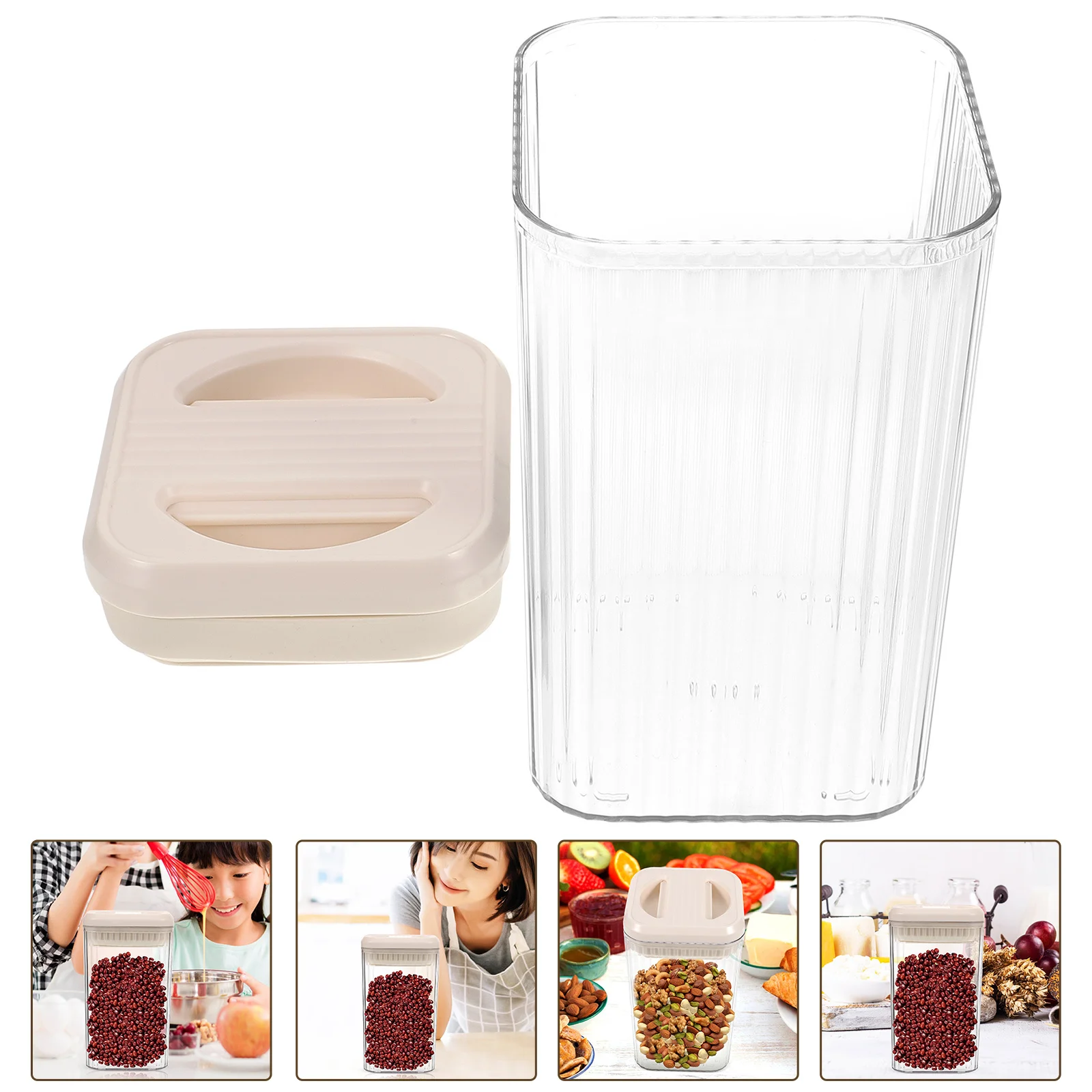 

1.2L Airtight Coffee Bean Storage Container Sealed Food Canister Multi-Functional for Tea Scented Tea Dried Fruits