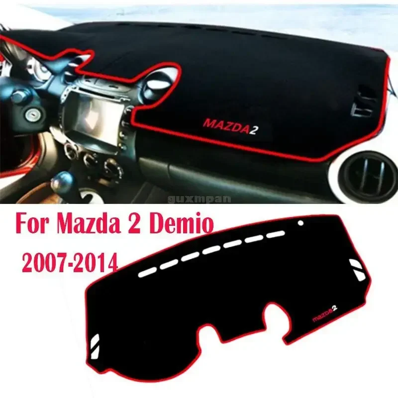 For Mazda 2 Demio De Anti-slip Mat Dashboard Cover Pad Sunshade Dashmat Carpet Mazda2 2007-2014 Accessories