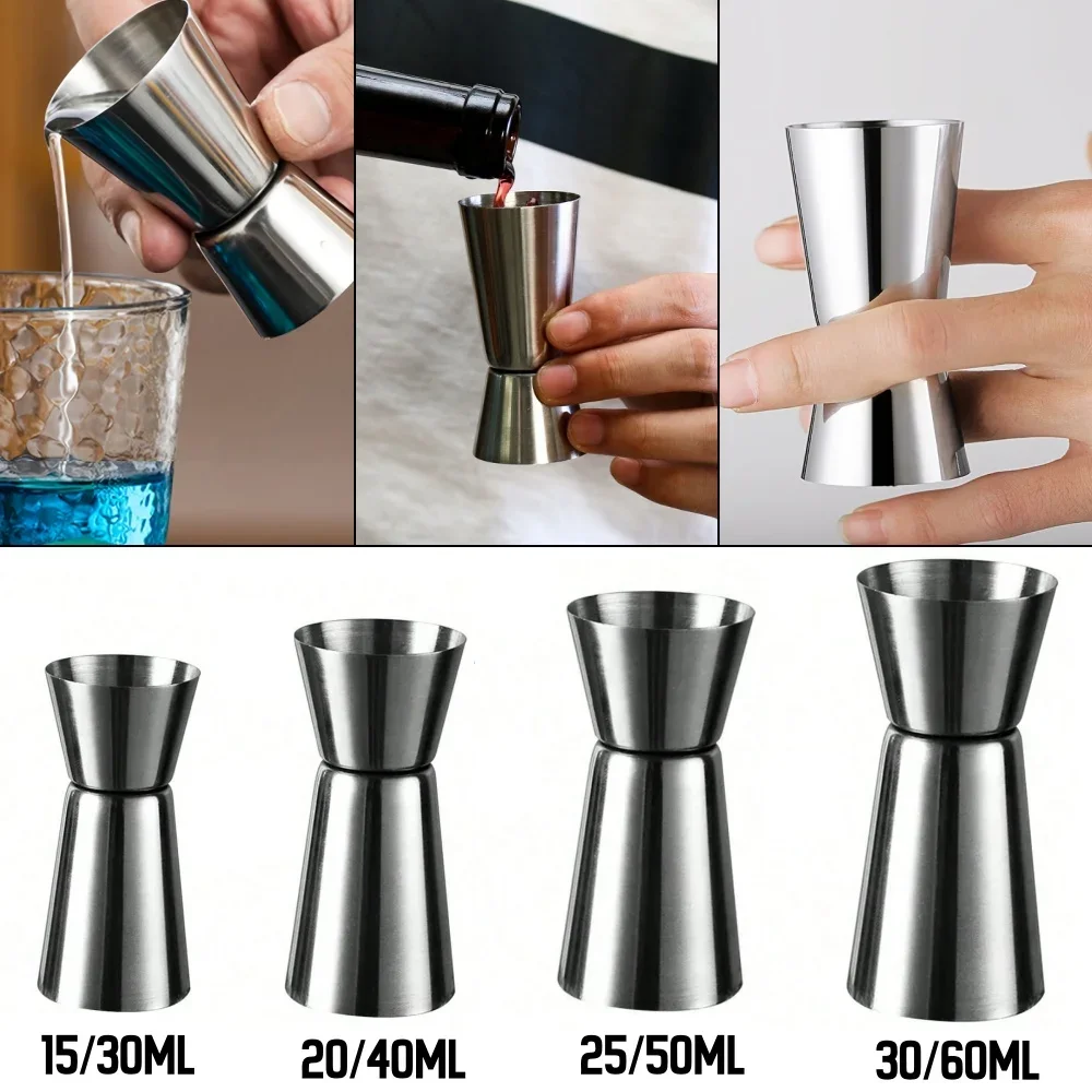Stainless Steel Measuring Cup Cocktail Shaker Peg Measurer Jigger Dual Shot Drink Alcohol Capacity Shaking Bottle Party Bar Tool
