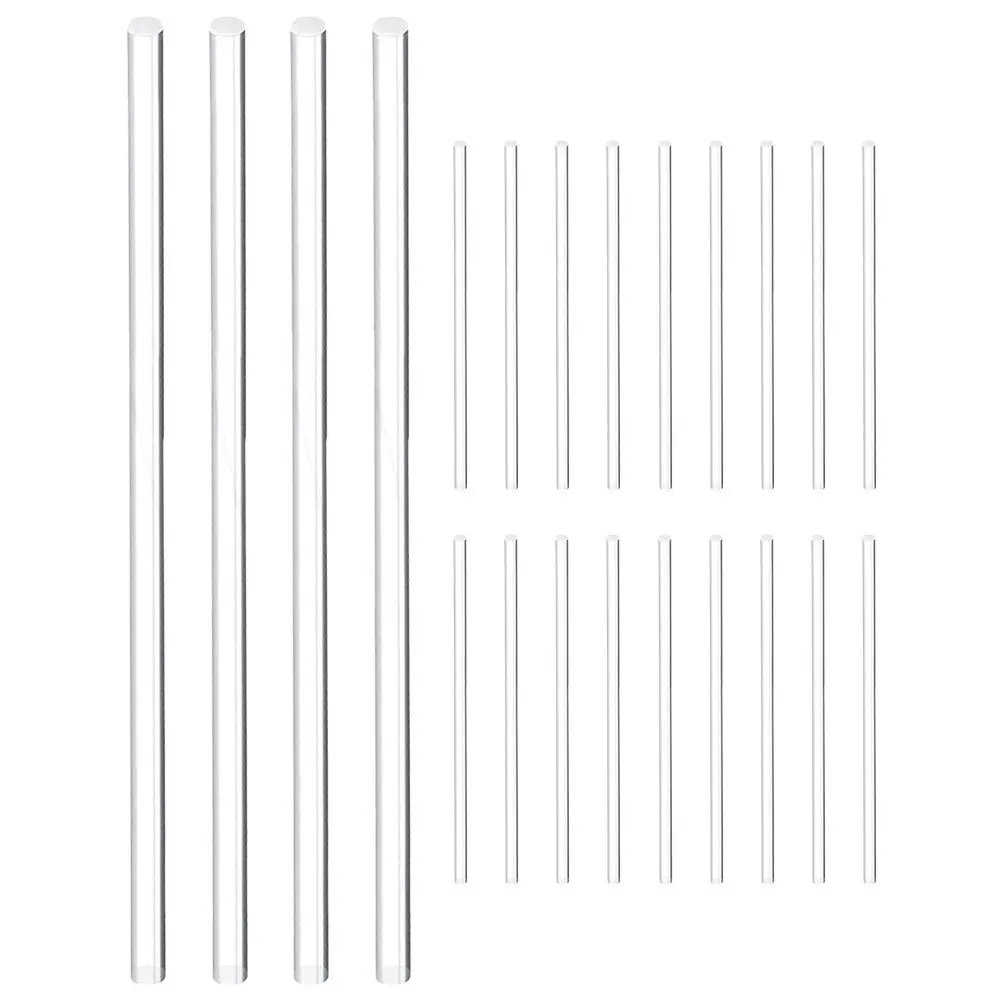 100 قطعة من أعواد الأكريليك الشفافة قضبان المصاصة لكعكة الملوثات العضوية الثابتة للكب كيك القبعات العالية شرب النمامون لتقوم بها بنفسك قضبان الشوكولاتة الزخرفية