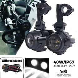 For BMW R1200GS F800GS F700GS F650 K1600 Motorcycle Fog Light LED Lamp Assembly Auxiliary Lights Bracket Holder Cover Wire