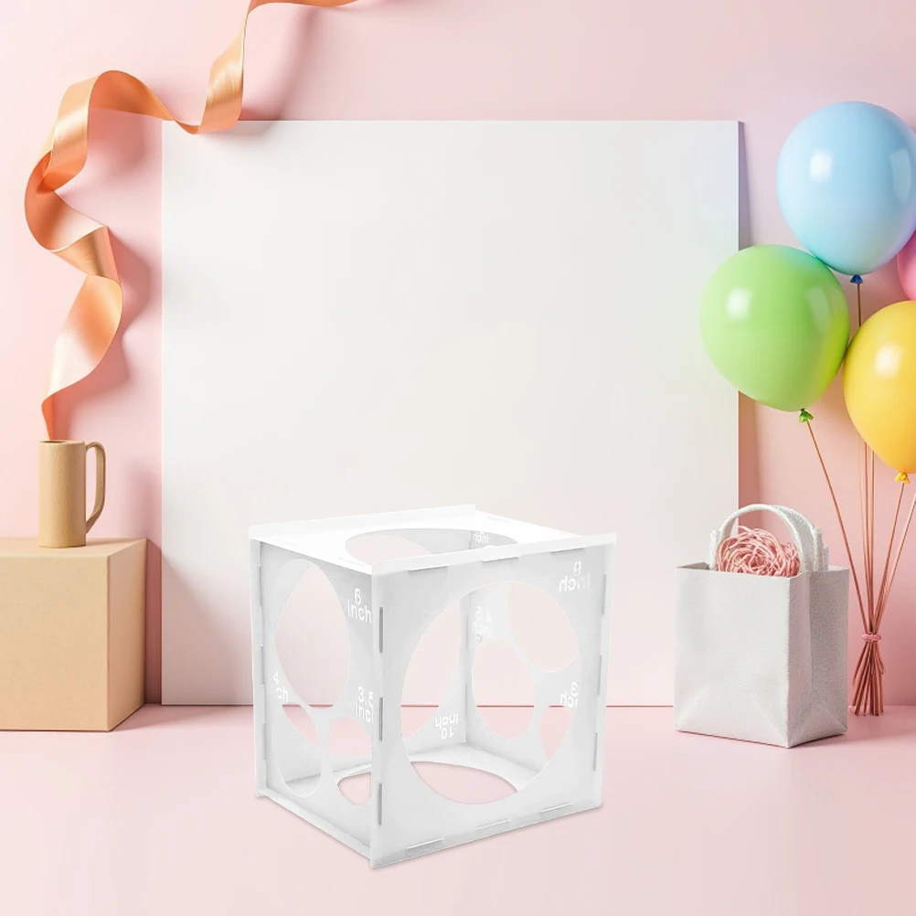 

3 Pcs Balloon Measuring Tool Sizer Decor Measure Arches Heart-shaped Cube Foldable