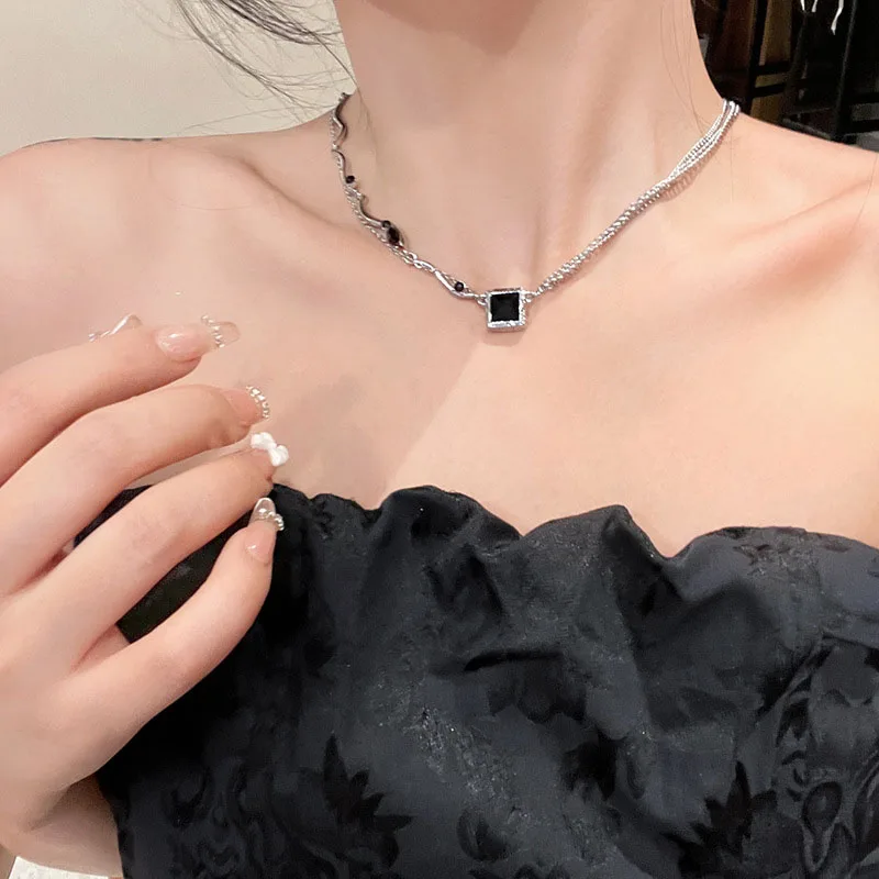 Y2K Star zircone collana con ciondolo per le donne Luxury Sweet Cool Girl Punk Heart Clavicle Chain 2023 New Fashion Jewelry Party Gift