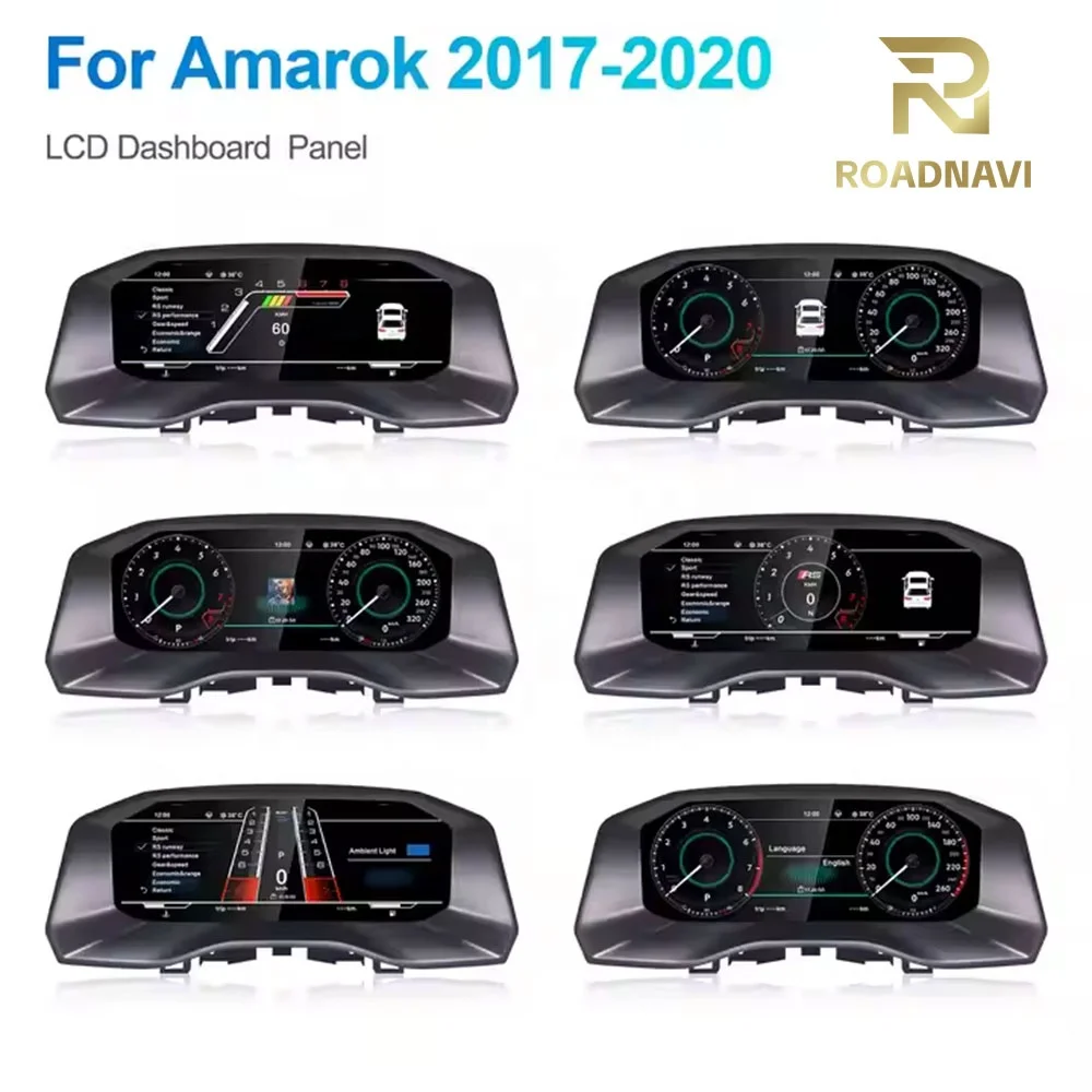 LCD Digital Cluster For Vw Amarok 2017-2020 Dashboard Panel Speedometer