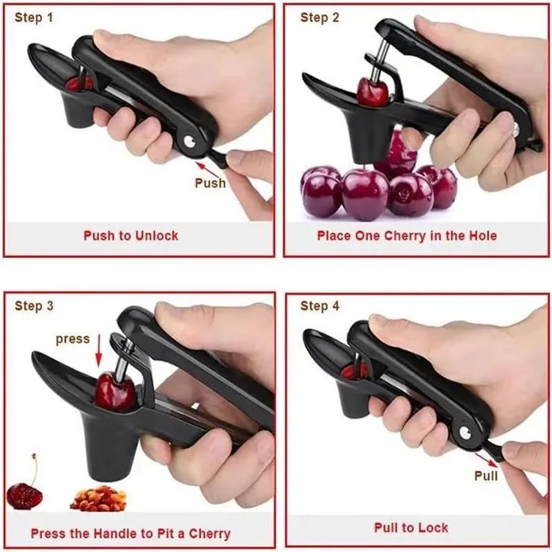 Palo in acciaio inossidabile in plastica dura ciliegia multifunzionale biancospino giuggiola rossa strumento per la rimozione accessori da cucina gadget per la casa