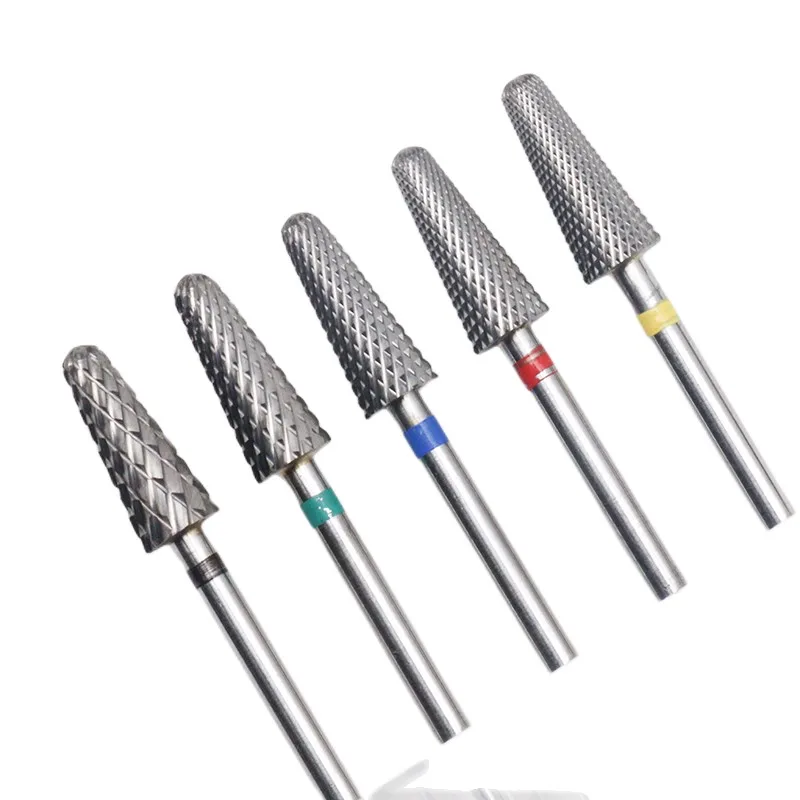 Cone Carbide Nail Drill Bit, Fresa para Manicure, Rotary Burr Nail Bits, Furadeira Elétrica Acessórios Ferramenta, 5mm, 3 ", 32"