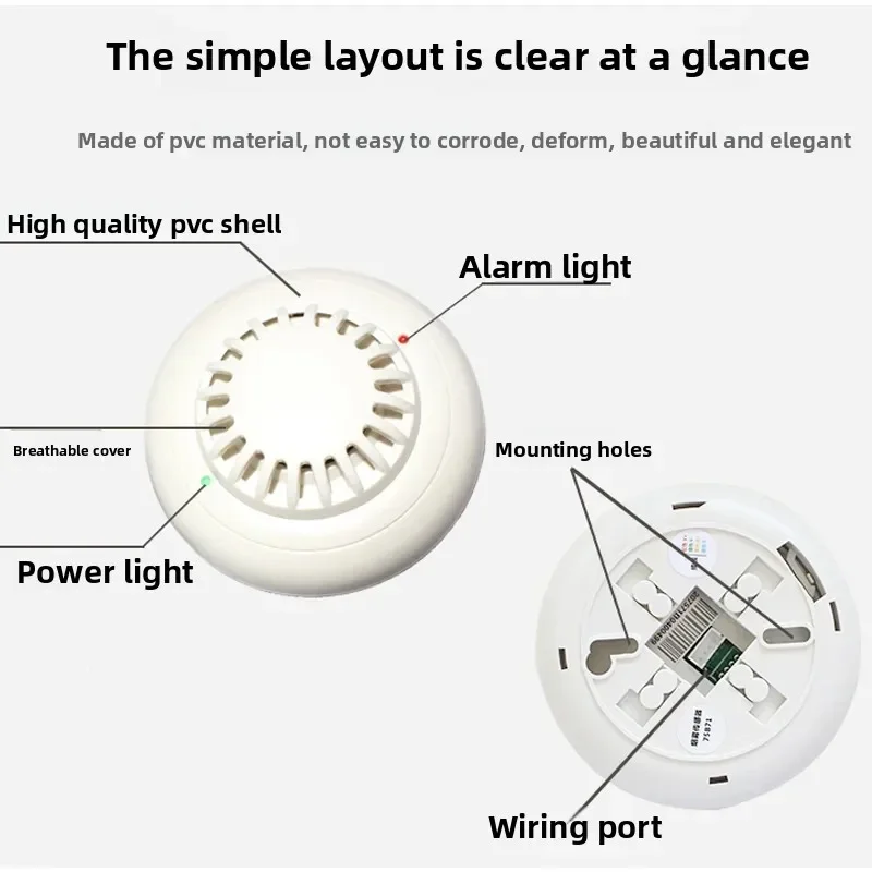 For Sobo Ceiling Smoke Detector Smoke Sensor RS485 Current and Voltage Alarm 2000ppm