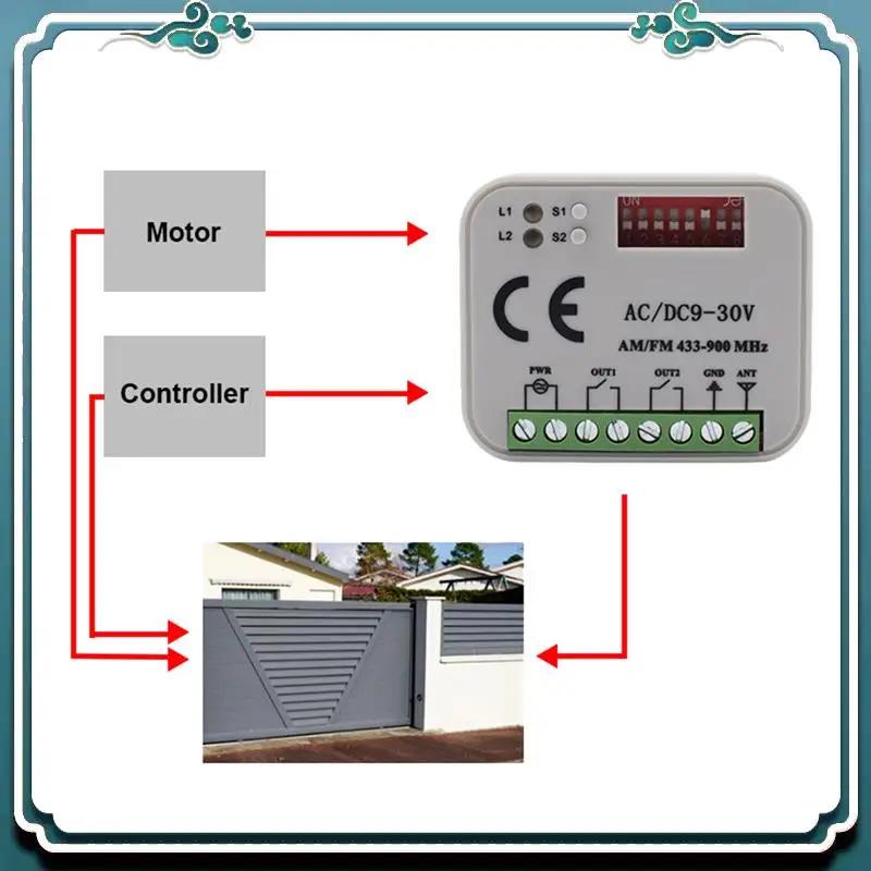 Garage Door Remote Control Receiver For Transmitter RX Multi Frequency 300-900Mhz