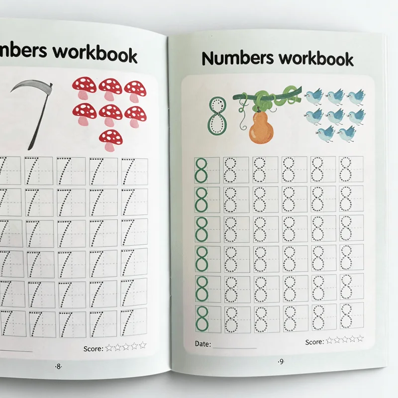 Digital Practice Copybook, 32 Pages in Color, Writing Aid Book, Digital 0-100 Writing Practice, Pen Control Training Copybook view 3