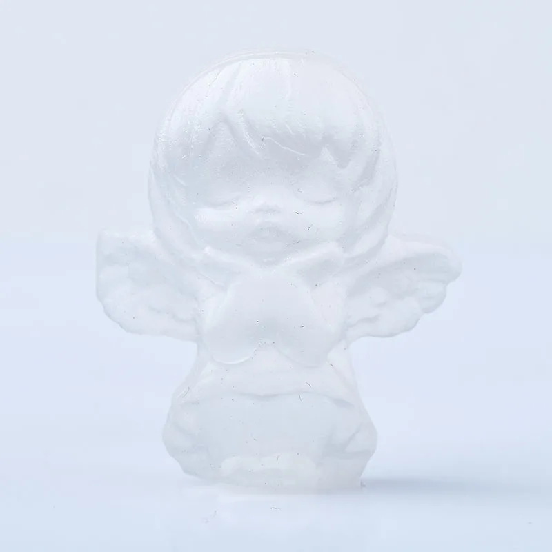 1pc Natural Selenite Carving Angel  White Selenite Loveliness Statue Craft Decor Healing Crystal Energy Stone Witchcraft Gifts