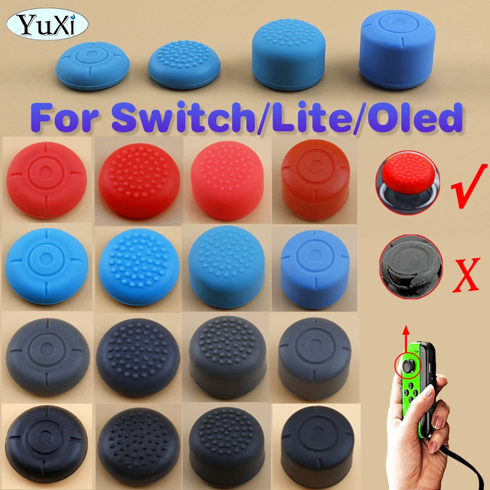 2Pcs L R Handle Button Joystick Caps For Nintend Switch Anti-Slip Protection Silicone Cover Cap For Switch NS Lite Oled  Parts