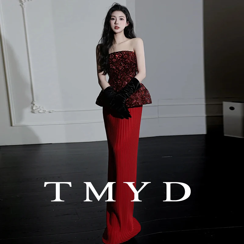 

Свадебное вечернее платье Sweet Promise: сексуальное, без бретелек, с длинной юбкой, завышенной талией, облегающее, для торжественных мероприятий, женская одежда