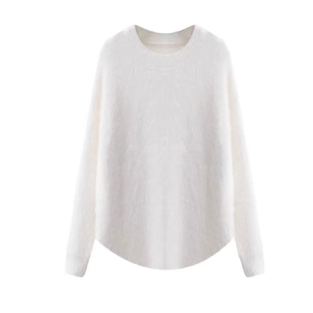 

Fashion Irregular Long Sleeved Knitwear Bottoming Shirt Pullover Sweater Top Autumn Winter Loose Knitted Top for Women Women