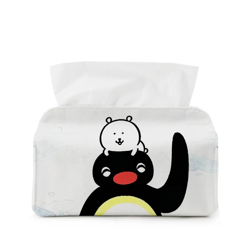 

Cute Penguin Baby Fly Cartoon Tissue Box Living Room Storage Artistic Car Mounted Tissue Box Rectangular ape Household S...