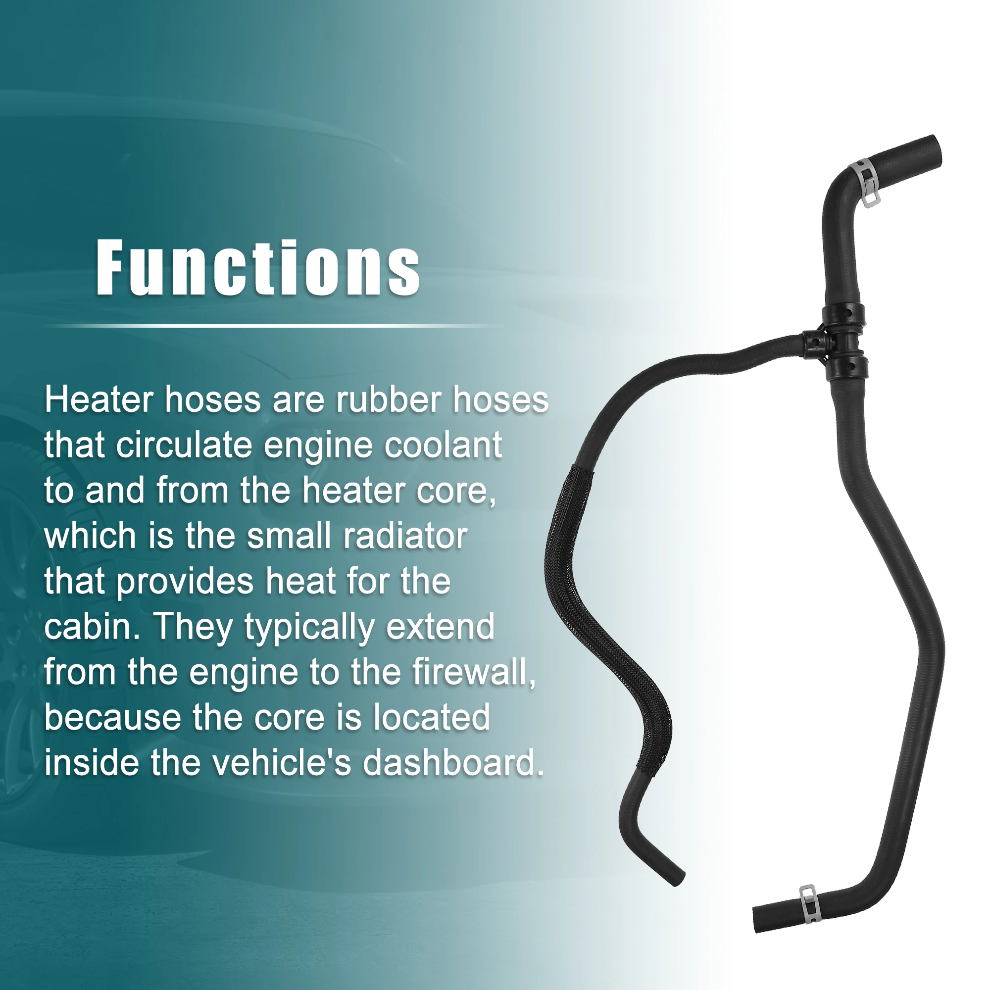 UXCELL Heater Hose NO.55038163AI/55038163AE for Dodge Challenger