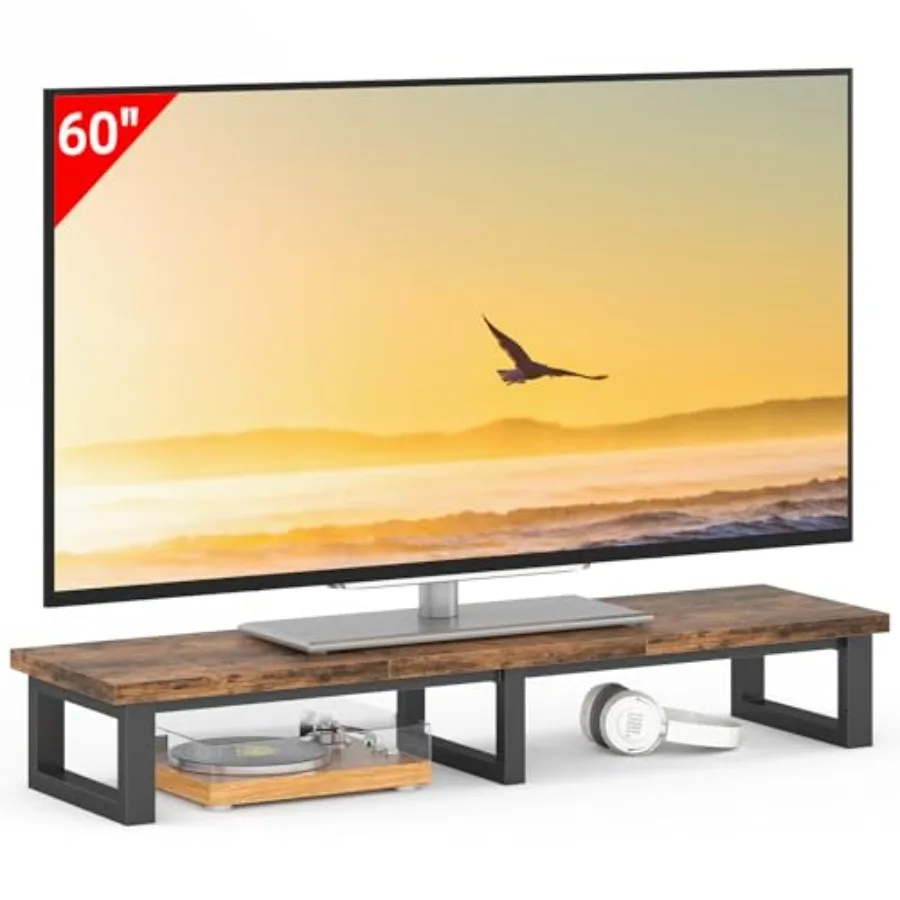 

45" Large TV Riser for 32-60 inch TV, TV Riser Stand Shelf with Steel Legs, Tabletop TV Stand Riser for Home Office