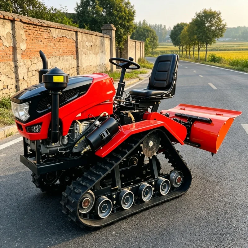 

Customized EU Standard, CE & EMC Dual Certified Tracked Rotary Tiller, Agricultural Cultivation Machinery for Farmland