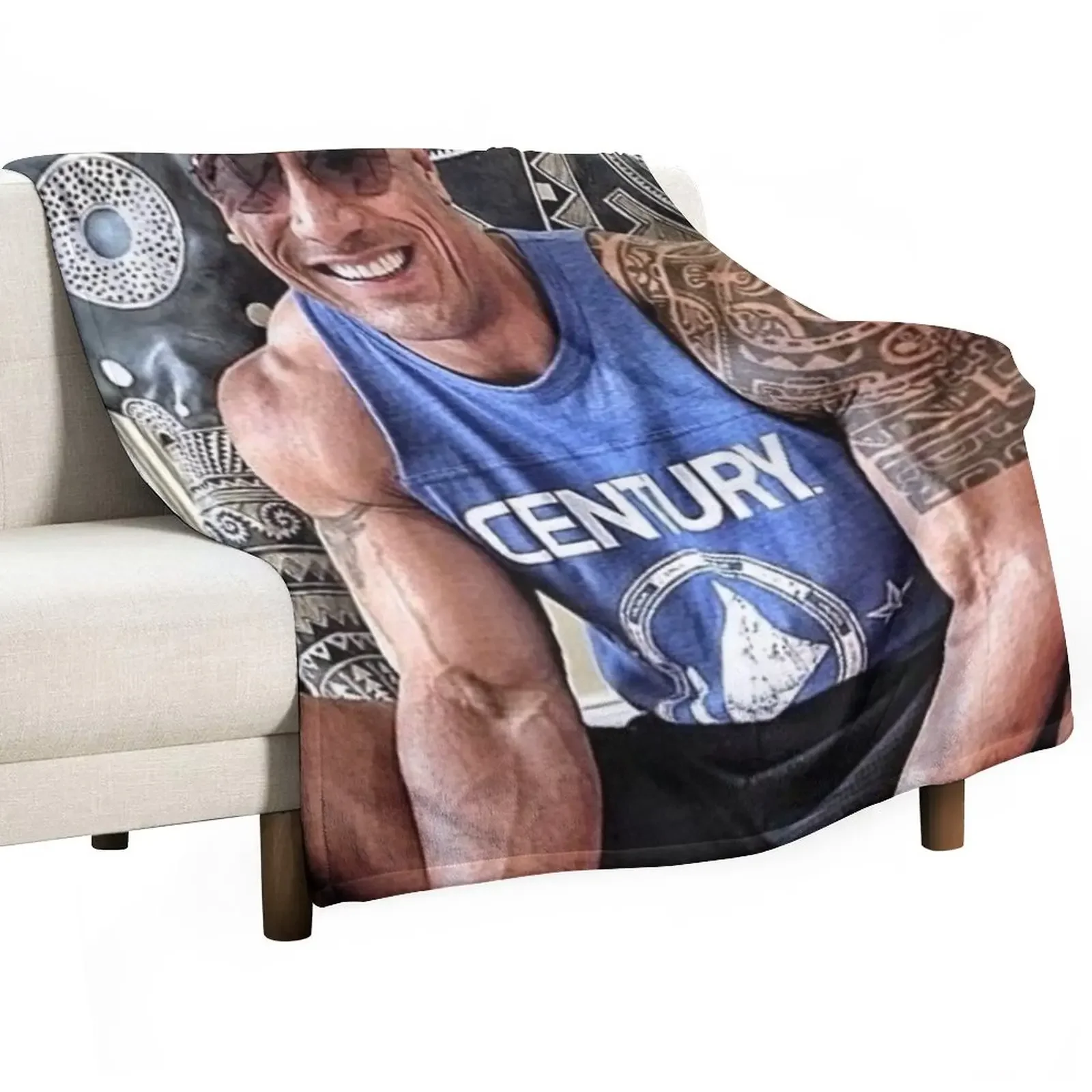 

dwayne johnson Throw Blanket Decorative Beds funny gift anime Soft Plaid Blankets