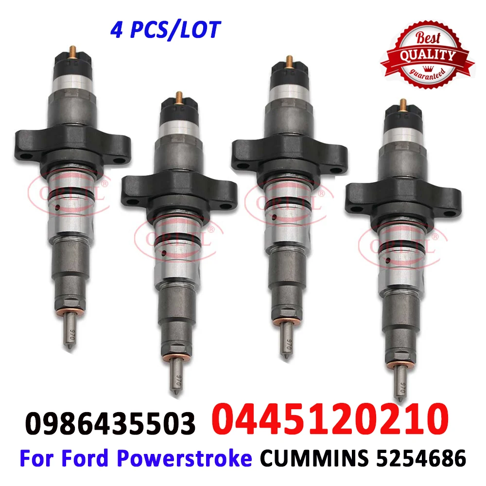 

4 PCS ORLTL 0445120210 Diesel Injector 0 445 120 210 Fuel Nozzle 044 120 210 Diesel Nozzle 0986435503 for Ford CUMMINS 5254686