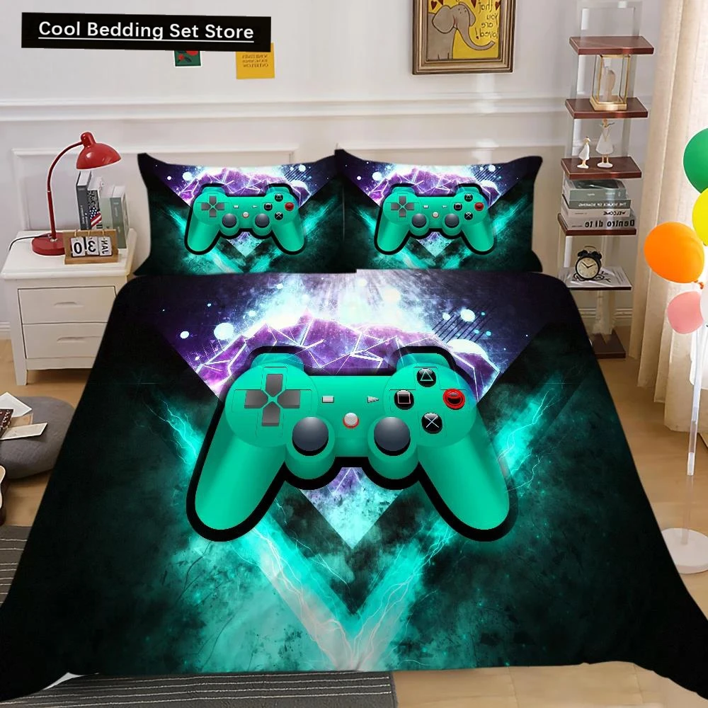 Fashion Bedding Set 2/3pcs 20 Patterns 3D Digital Gamer Printing Duvet Cover Sets 1 Quilt Cover + 1/2 Pillowcases US/EU/AU Size
