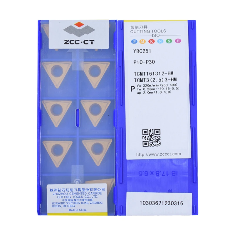 Original ZCCCT TCMT16T312-HM YBC251 YBC252 YBC351 carbide insert for CNC cutting Tools